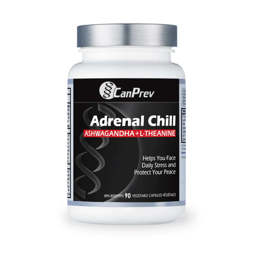 Canprev Adrenal Chill for Men with Ashwagandha and L-Theanine Vegetable Capsules - DragonVitality