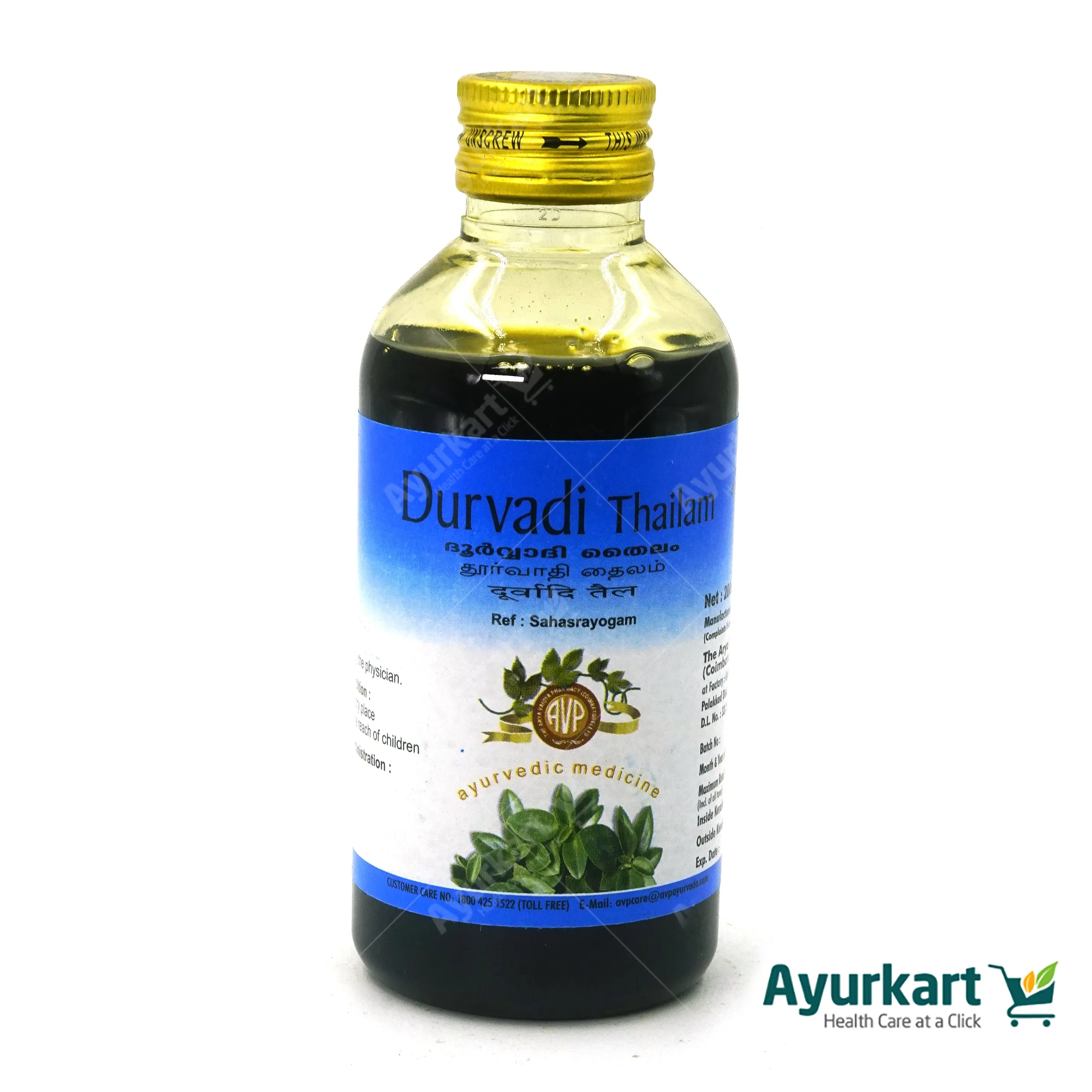 Durvadi Thailam 200ML - AVP Ayurveda - DragonVitality