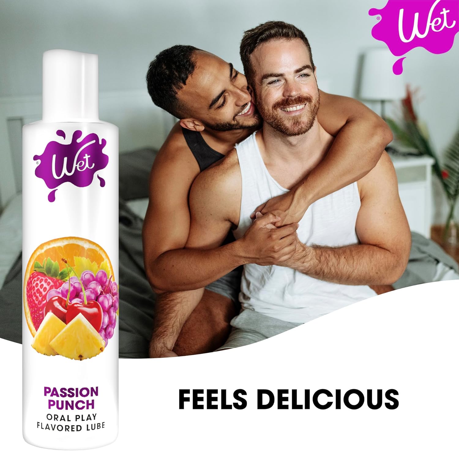 Wet Sexy Strawberry Premium Flavored Edible Lube for Men, Women and Couples | Long-Lasting, Condom Safe, Sugar Free, 9 fl oz - DragonVitality