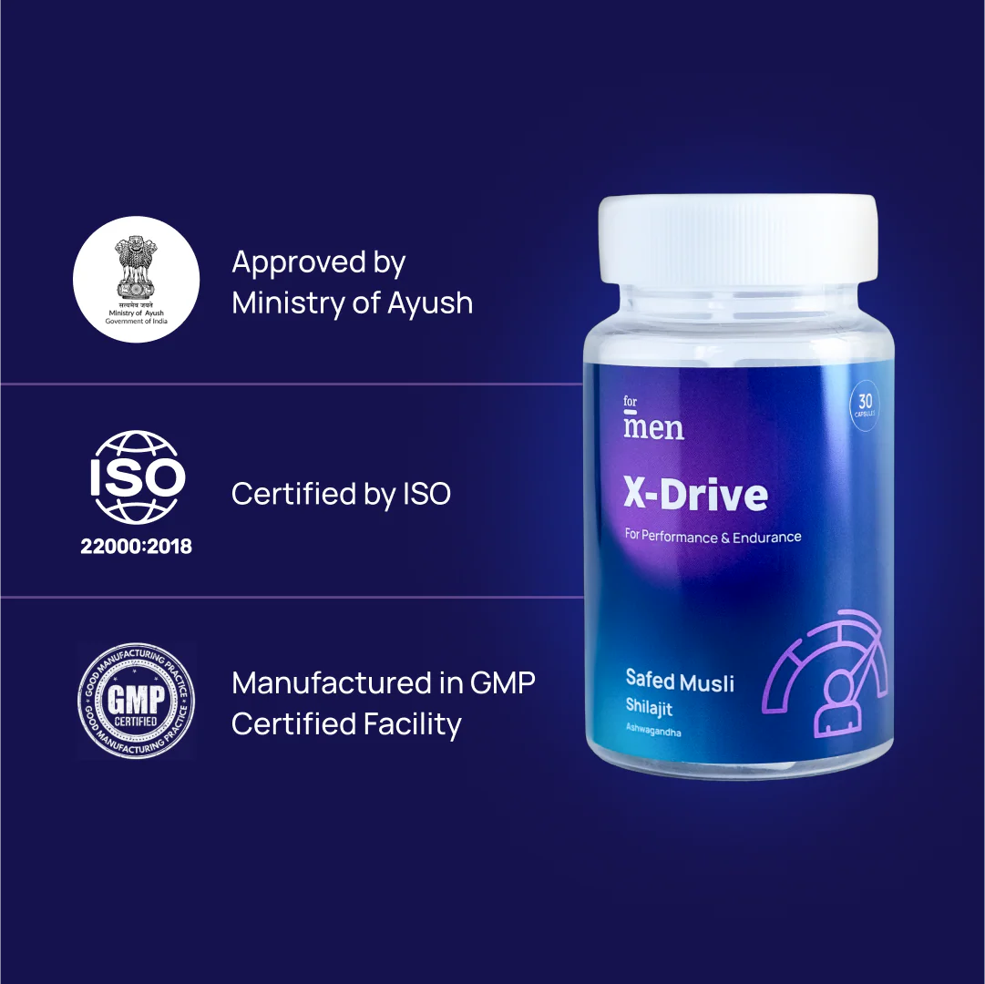 X-Drive - Safed Musli, Shilajit & Ashwagandha for Performance - DragonVitality