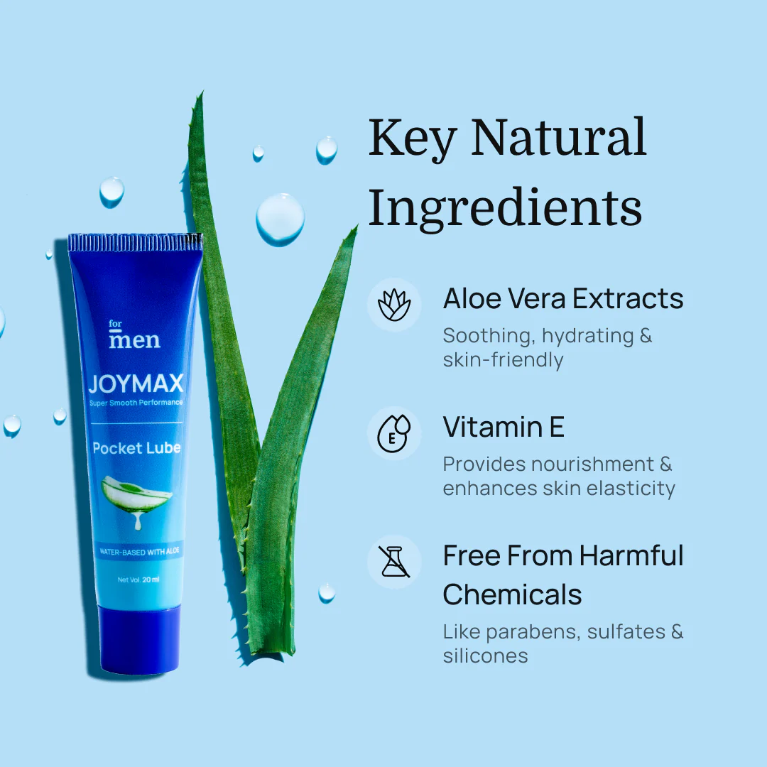 Pocket Natural Intimate Lube – Water-Based with Aloe Vera (20ml) - DragonVitality