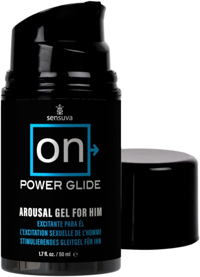 Sensuva On Power Glide for Him, Stimulating Arousal Gel for Men, Sexual Enhancer, Sex Enhancements for Male Sensation Gel, Tingling Sexual Enhancement for Penis Pleasure,USA (1.7 Fl. Oz.) - DragonVitality