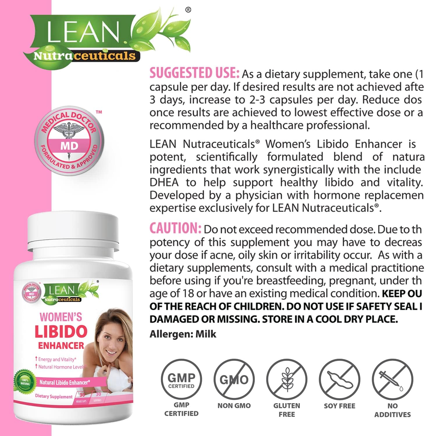 Libido Booster for Women, Maca Root Fenugreek Tongkat Ali Horny Goat Weed Female Energy Enhancer, Hormone Harmony Balance Mood Support Menopause Panax Ginseng DHEA Boron Supplement Pills, 30 Capsules - DragonVitality