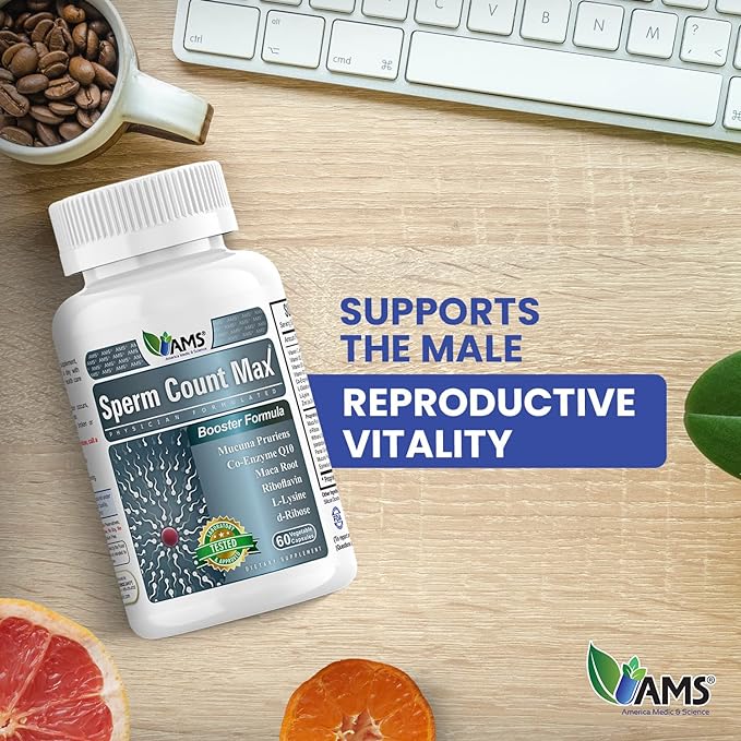 Sperm Count Max (60 Capsules) | Male Fertility Supplement - DragonVitality