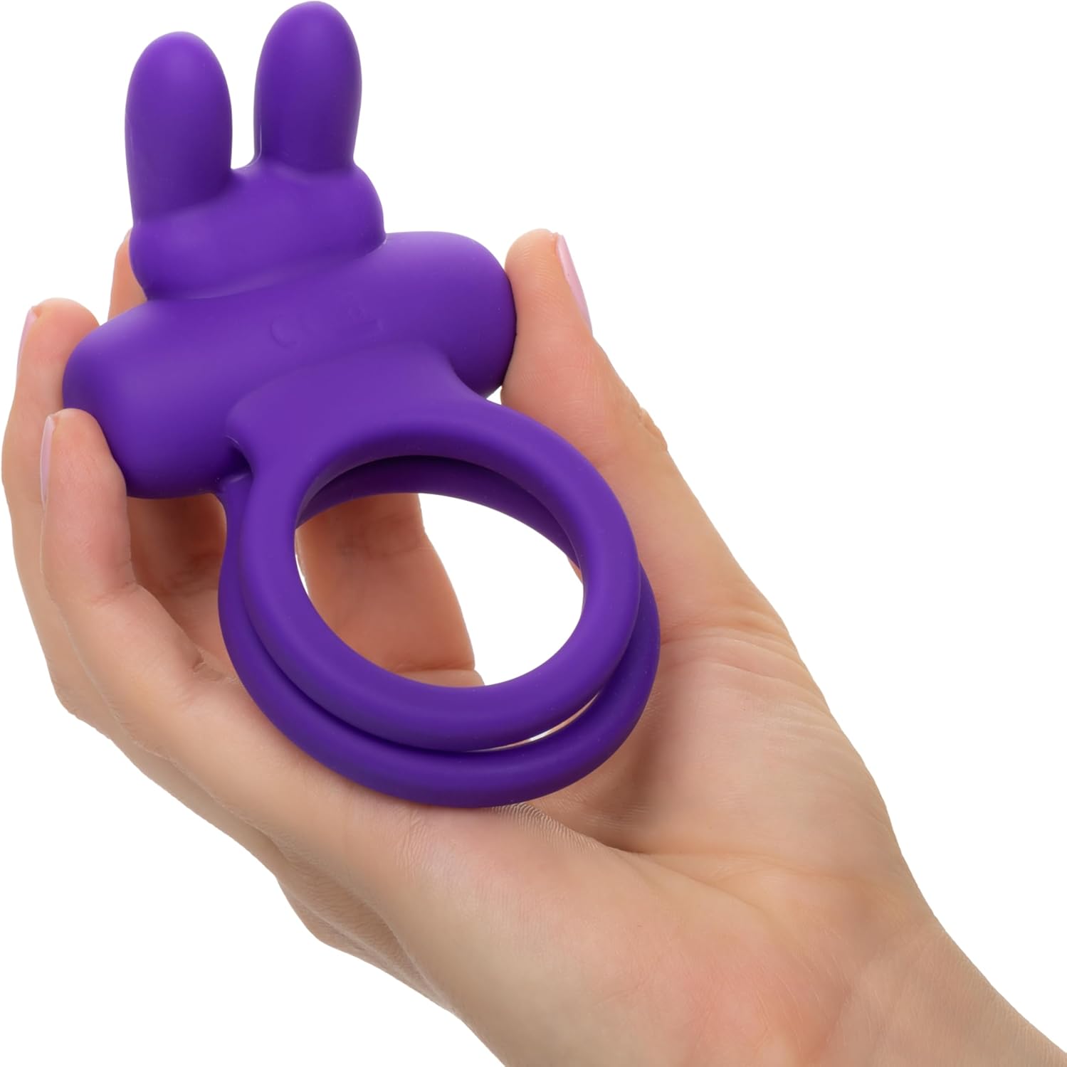 CalExotics Silicone Rechargeable Dual Rockin’ Rabbit Enhancer, Vibrating Cock Ring for Couple Adult Sex Toy Purple SE-1843-20-3 - DragonVitality