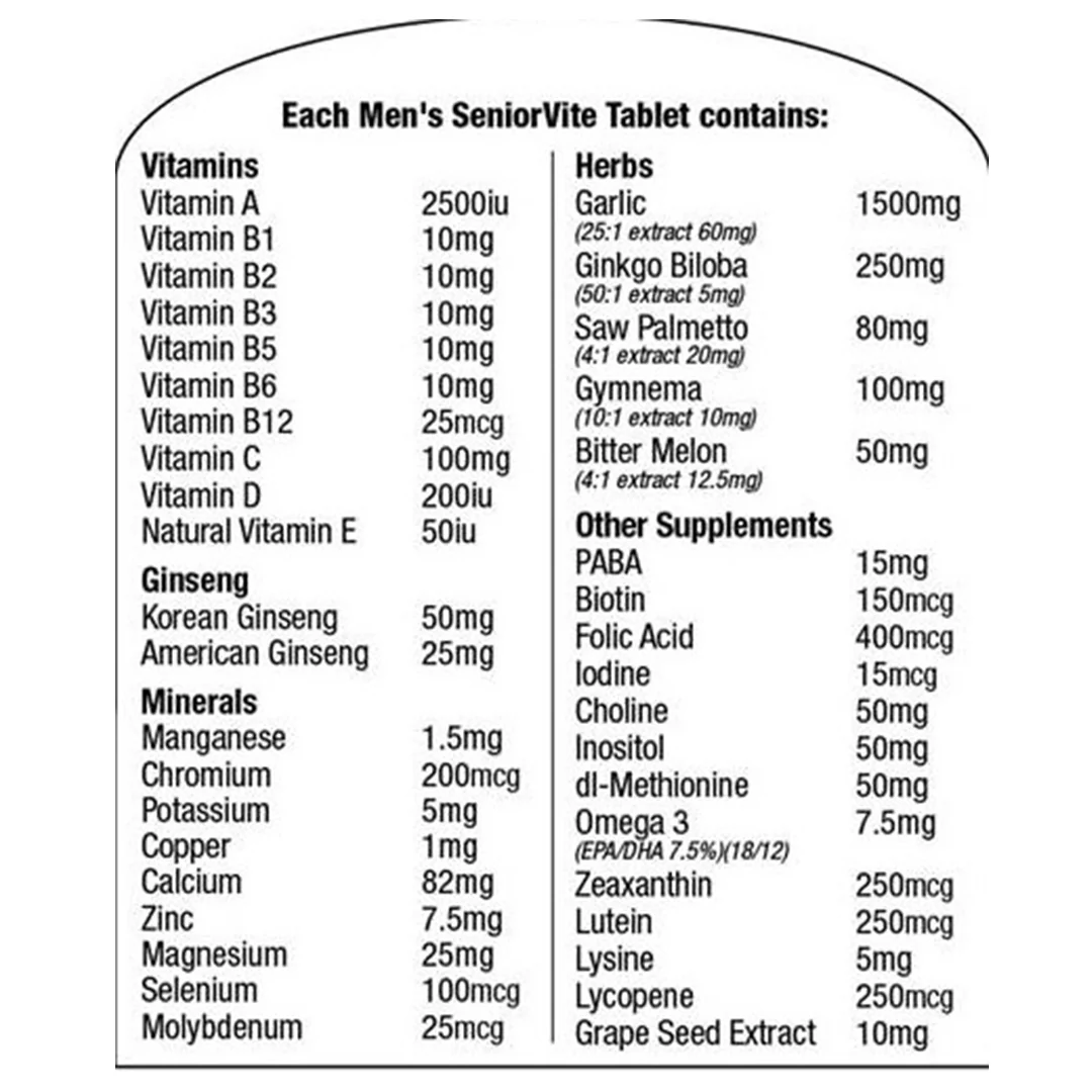 Men's SeniorVite 30's - DragonVitality