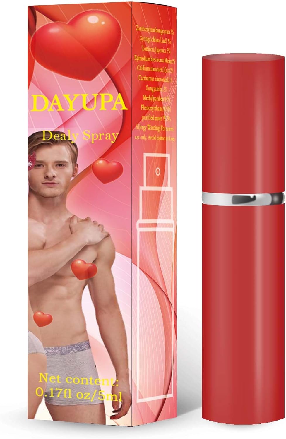 DAYUPA-Enhancers - Desensitizing Delay Spray for Men - Delay Without Losing Pleasure - Delay Sprayer clinically Proven to Help You Last Longer in Bed-5ml - DragonVitality