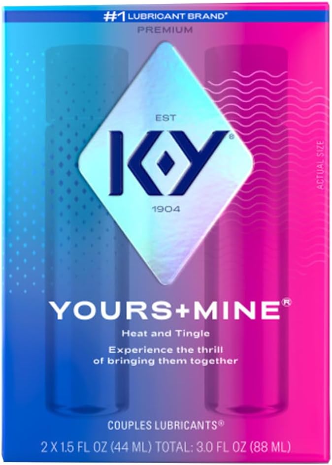 K-Y Yours+Mine Adult Toy Friendly 3 Fl Oz. Personal Lubricant for Couples, Men, Women, Pleasure Enhancer, Vaginal Moisturizer, Arousal Stimulant - DragonVitality