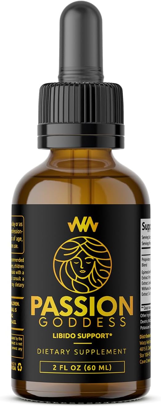 Warped Wellness Womens Libido Booster Drops | Maca Root for Female Specific Arousal | Passion Goddess | Enhance Desire Boost Intimacy and Wellness Supplement Support - DragonVitality