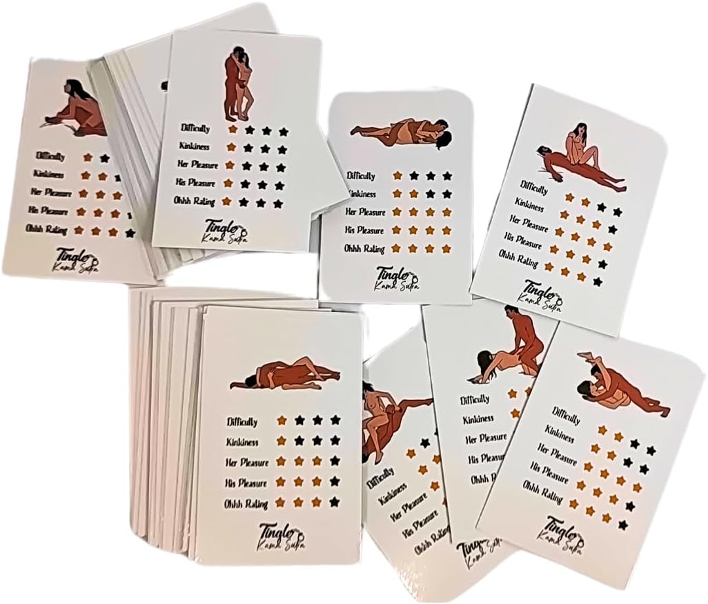 TheDarknessUnicorn Tingle Kama Sutra Position Card Fun Card Games for Couples Sexual Position Cards Position and Difficulty Levels Romantic Card Games - DragonVitality