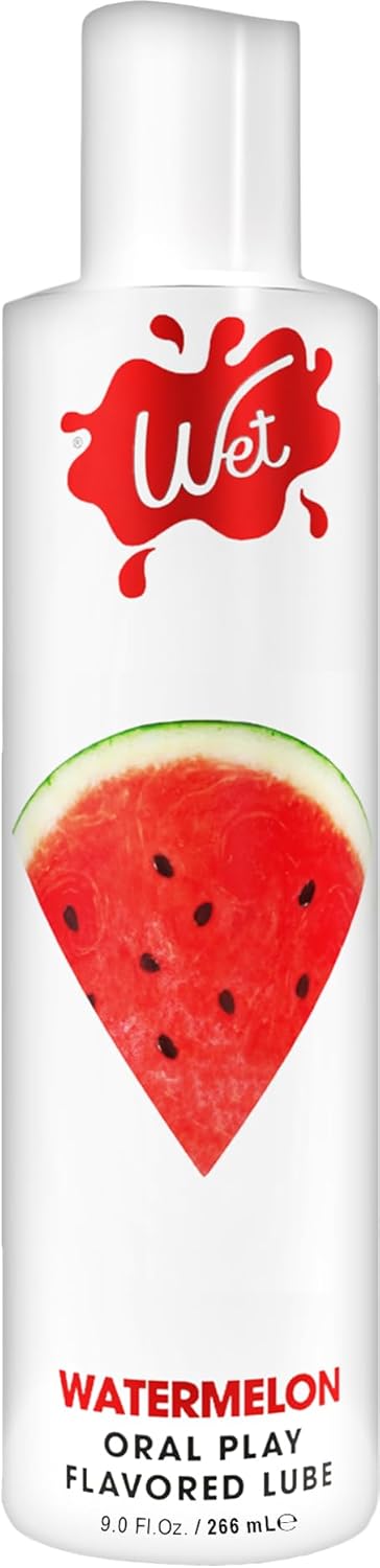 Wet Sexy Strawberry Premium Flavored Edible Lube for Men, Women and Couples | Long-Lasting, Condom Safe, Sugar Free, 9 fl oz - DragonVitality