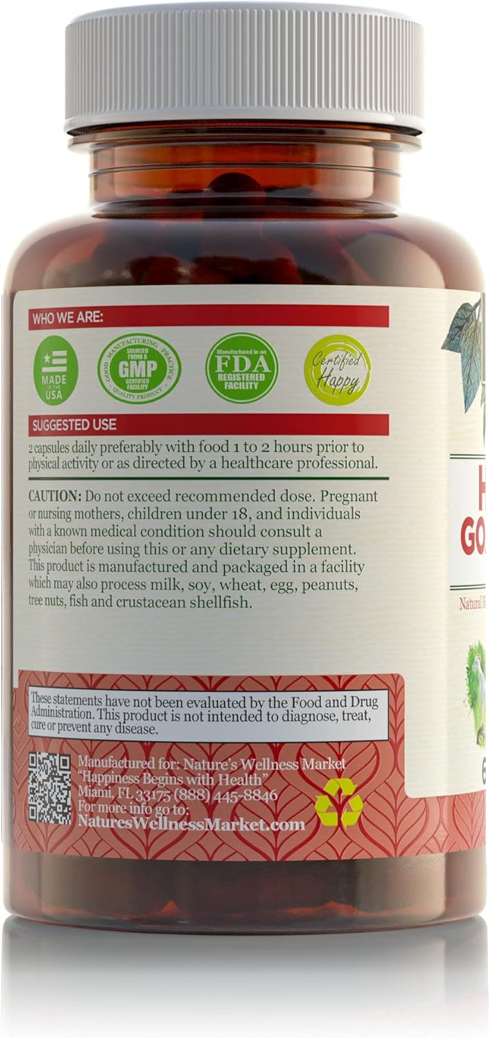 Horny Goat Weed Extract with Maca, Tribulus, L-Arginine, Ginseng - Enhance Energy & Performance for Men & Women - Boost Libido, Stamina & Sexual Health - 1000 mg Epimedium with Icariins Supplement - DragonVitality