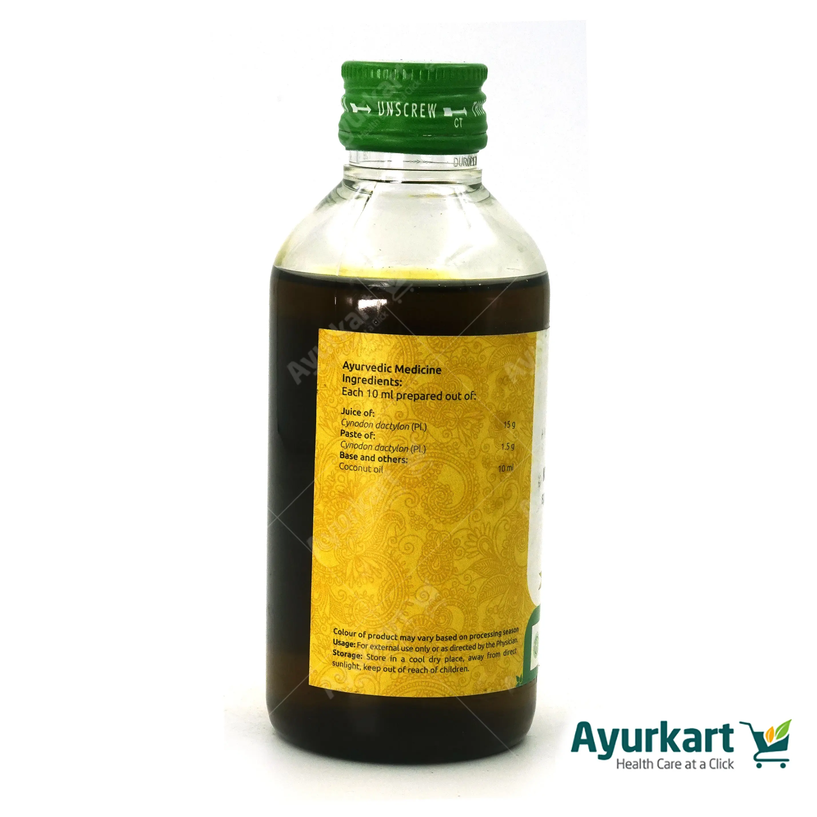 Durvadi Kera Thailam - 200ML - Vaidyaratnam - DragonVitality