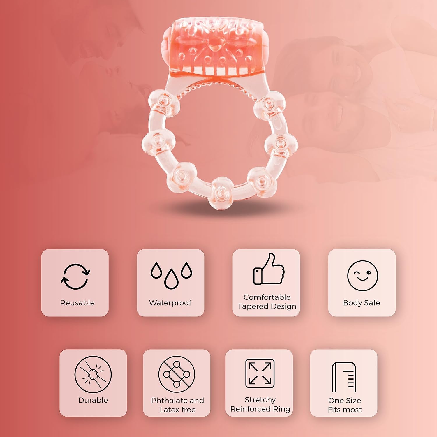 Screaming O Vibrating Ring – 10-Pack Disposable Vibrating Penis Rings, Mutual Pleasure Enhancers for Couples, Travel-Friendly, Body-Safe Silicone - DragonVitality