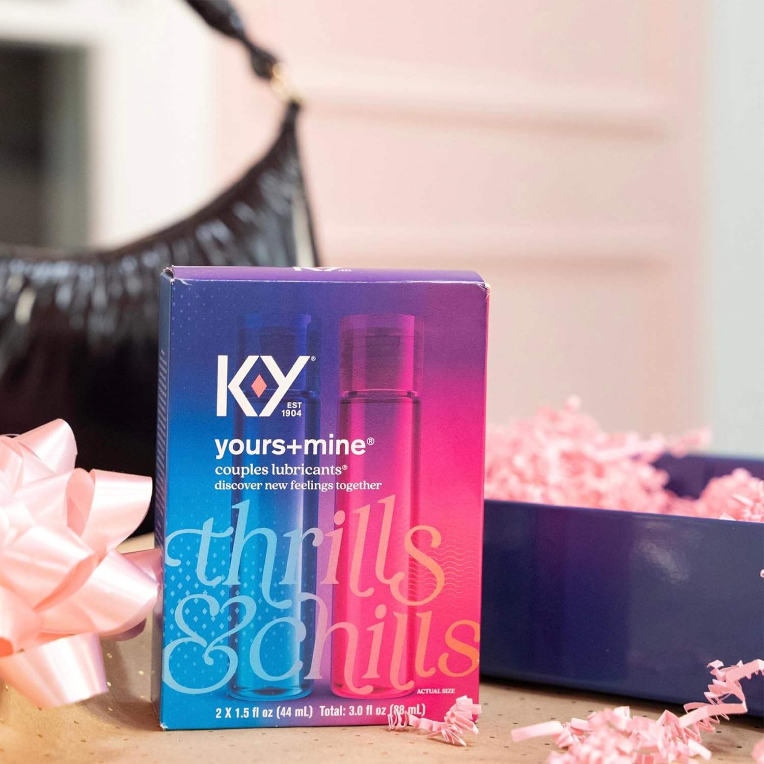 K-Y & Mine Couples Lubricant, Personal Lubricant & Intimate Gel, Sex Lube, Clear, 3 Fl Oz - DragonVitality