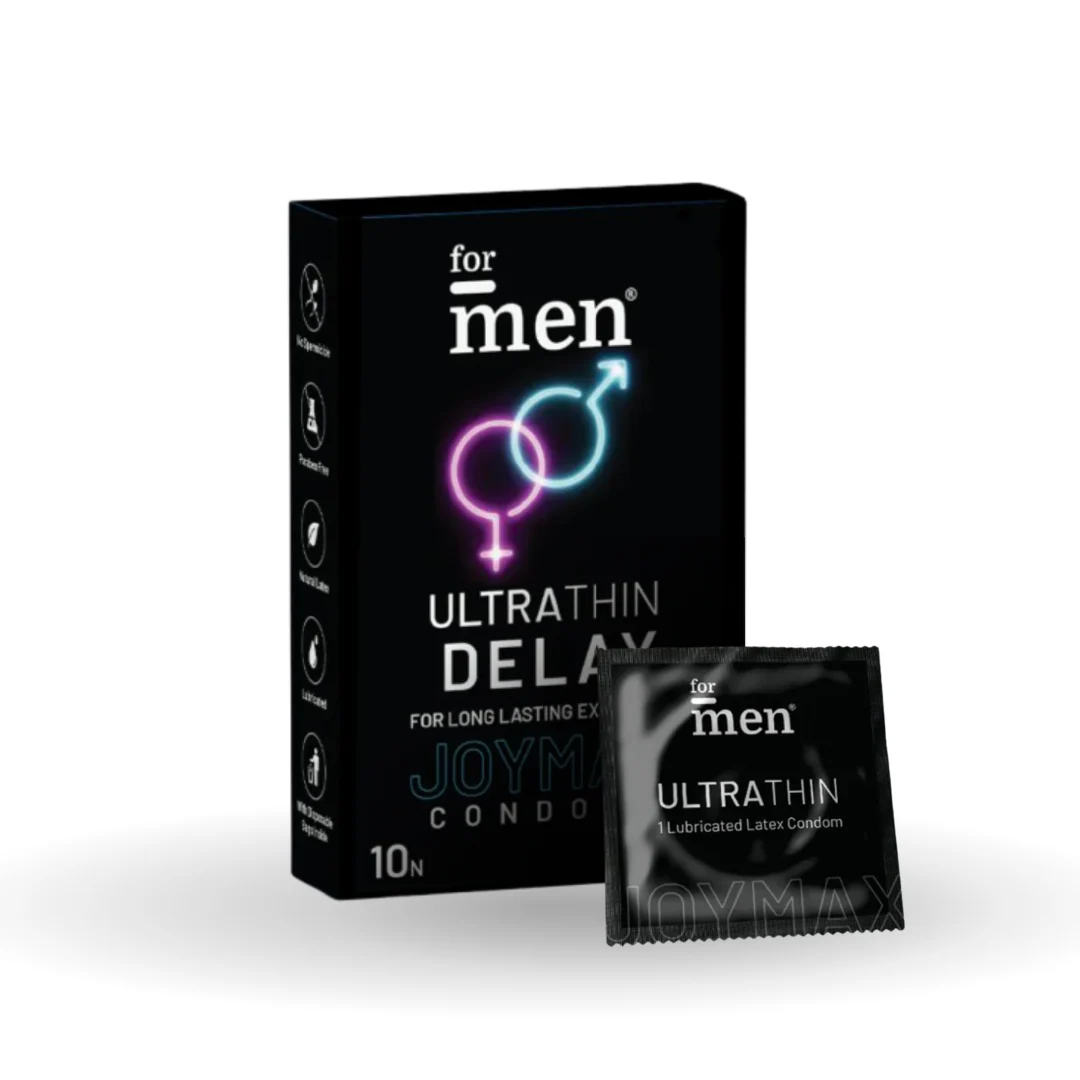 JoyMax Ultra Thin Delay Condoms – Feel More, Last Longer (10 Pack)