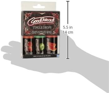 Doc Johnson GoodHead - Tingle Drops - Sweet and Tingling Oral Sex Enhancing Drops - Watermelon, Green Apple, Strawberry - 3 x 1 oz. bottles (28 g) - DragonVitality