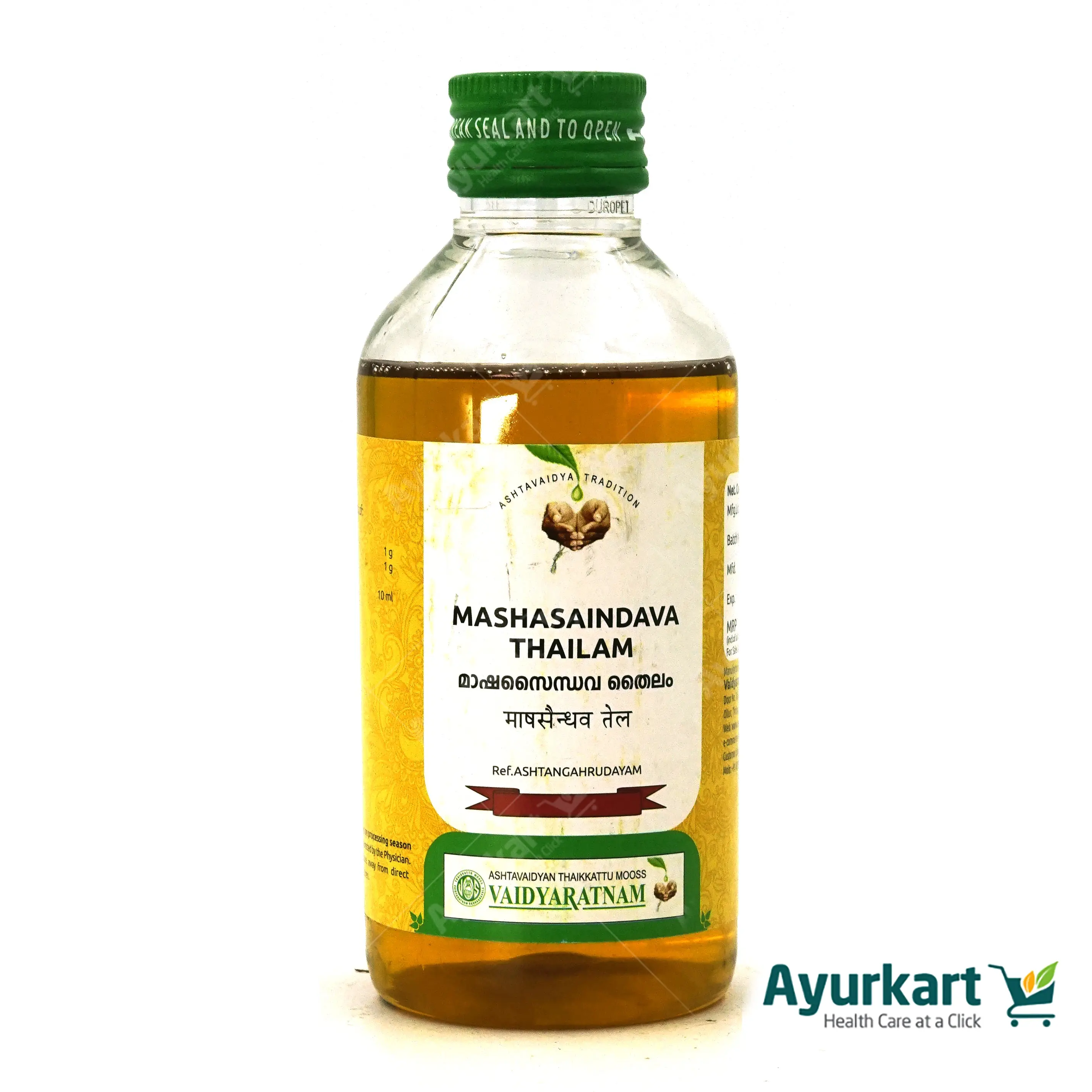 Mashasaindava Thailam - 200ML - Vaidyaratnam - DragonVitality
