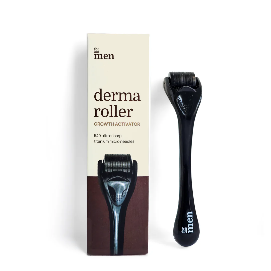 Derma Roller for Hair Growth – 540 Titanium Needles for Scalp & Beard