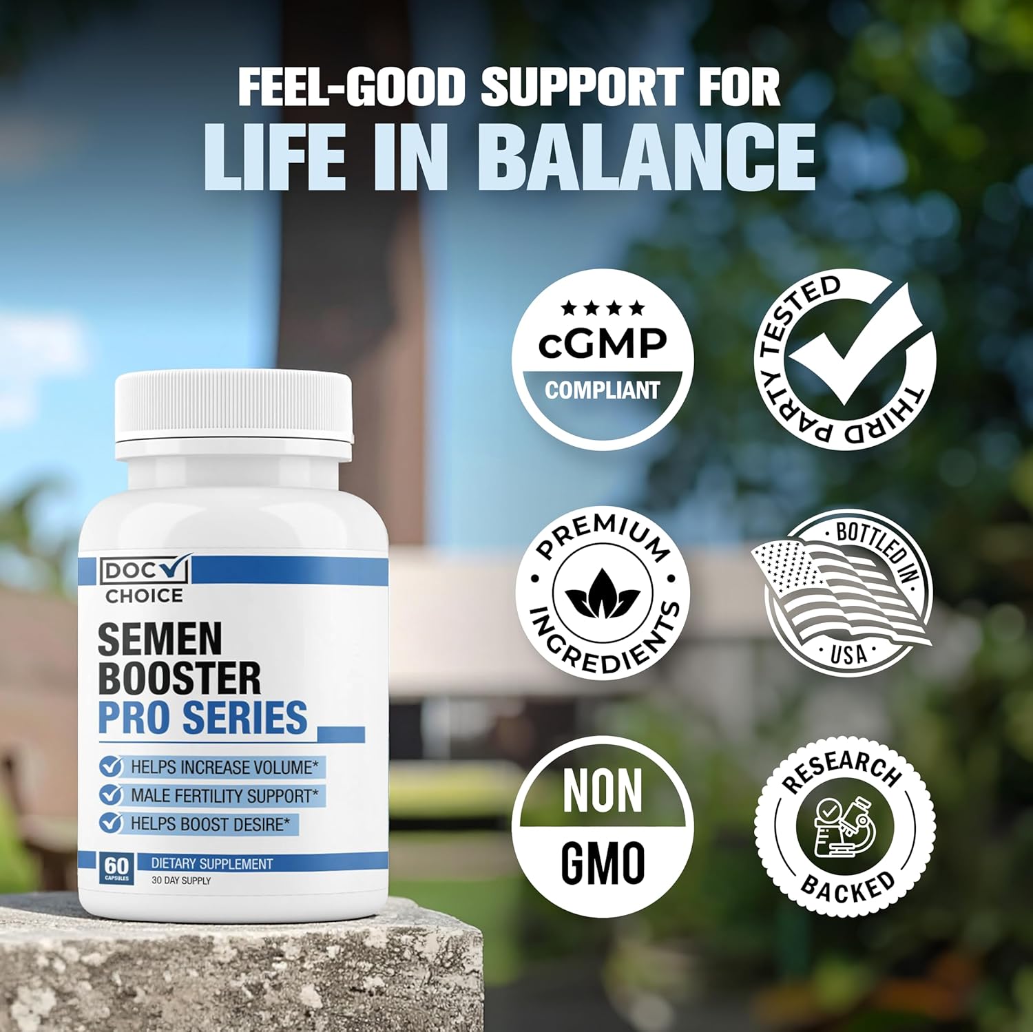 Semen Volume Booster PRO Series for Men - Pills for Men Fast Acting Blood Flow, Enhance Load Size, Healthier Taste & Fertility Support | 3rd Party Tested Supplement - 60 Pills for Adults - DragonVitality