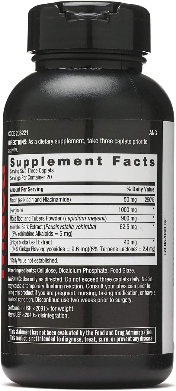 GNC Men's Maca Man, Twin Pack, 60 Caplets per Box, Fuels Nitric Oxide Production for Enhanced Blood Flow - DragonVitality