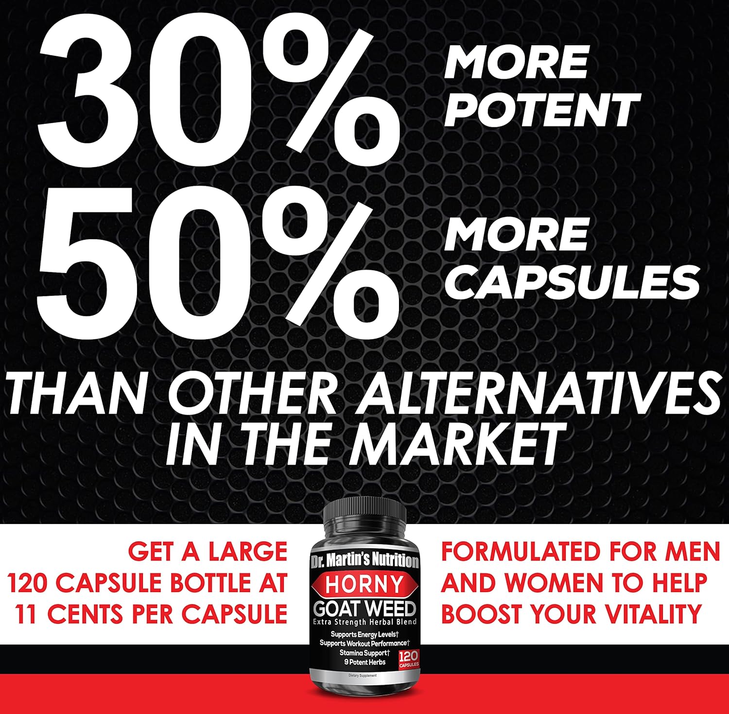 Super Strength 1590mg Horny Goat Weed 120 Capsules With Maca Arginine & Ginseng - Naturally Boost your Health, Workout Performance, Endurance & Energy, Joint Health For Men & Women (120C) - DragonVitality