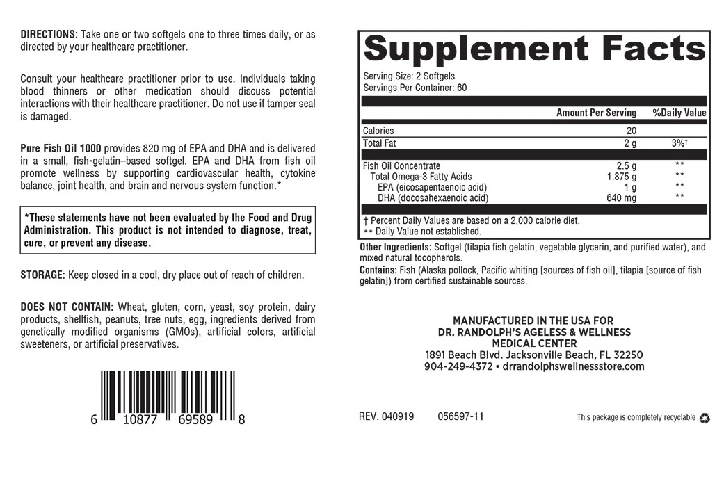Pure Fish Oil 1000