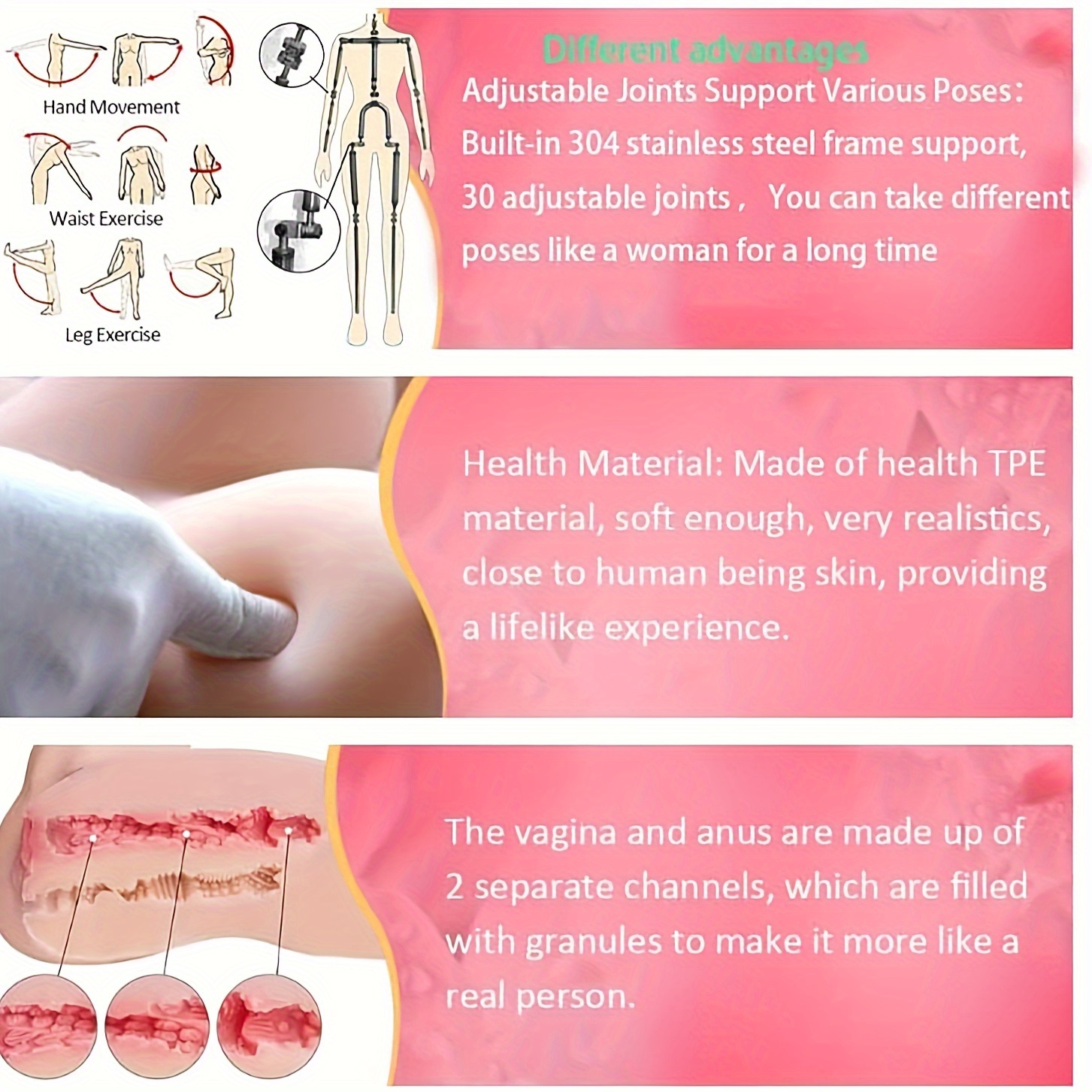 Head Removable Sex Doll With Realistic Vaginal Anal Sex, Waterproof, Male Masturbator With Vagina, Anal And Breasts, Exclusive Girlfriends - DragonVitality