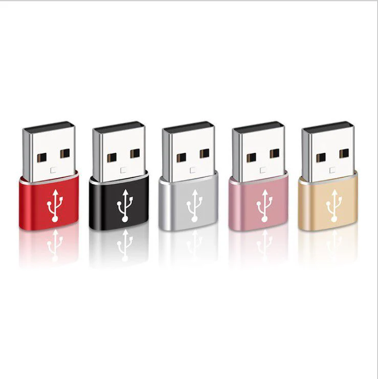 USB Type C Female to USB Type A Male 2.0 Adapter Convertor Connector - 5 Colours