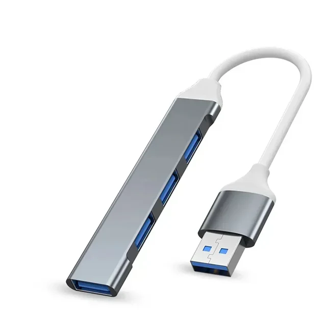 Estación de acoplamiento USB 4 en 1 - Plateada o gris