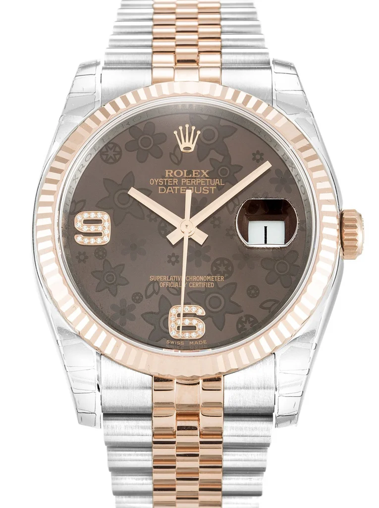 Rolex Datejust 36mm Chocolate Floral Dial 116231