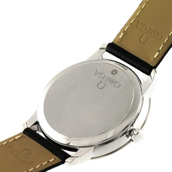 Omega De Ville Men Automatic Silver Leather Watch O42413402002001