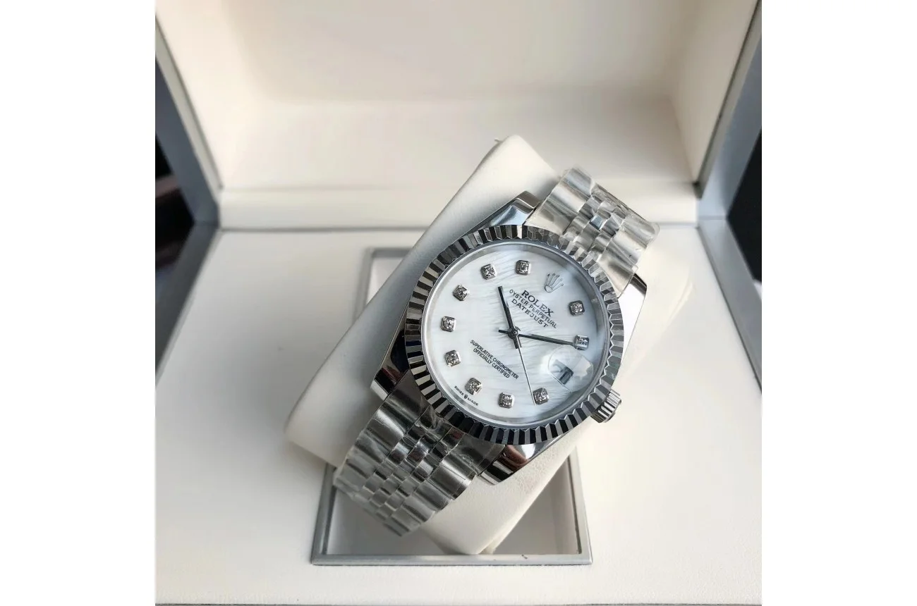 Couple Watches Rolex Datejust 36/28mm SS/SS Jub White/Dial
