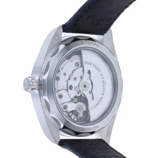 Omega Seamaster Aqua Terra Men Automatic Blue Leather Watch O22013412103001