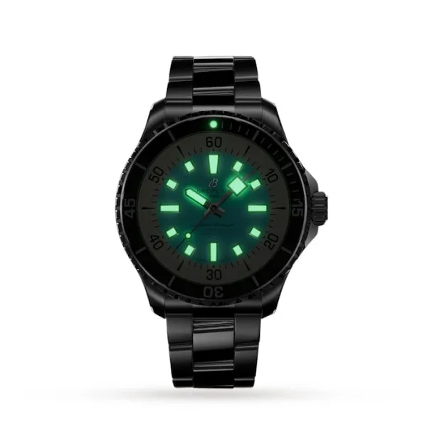 Breitling Superocean Men Automatic Turquoise Stainless Steel Watch A17376211L2A1