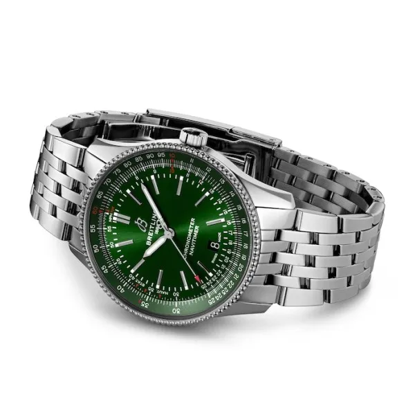 Breitling Navitimer Men Automatic Green Stainless Steel Watch A17326361L1A1