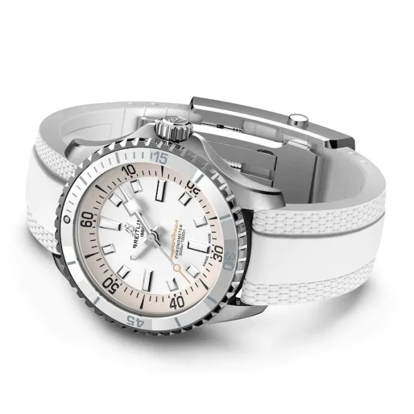 Breitling Superocean Unisex Automatic White Rubber Watch A17377211A1S1