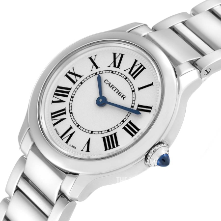 Cartier Ronde Must Men Quartz Silver Stainless Steel Watch WSRN0034