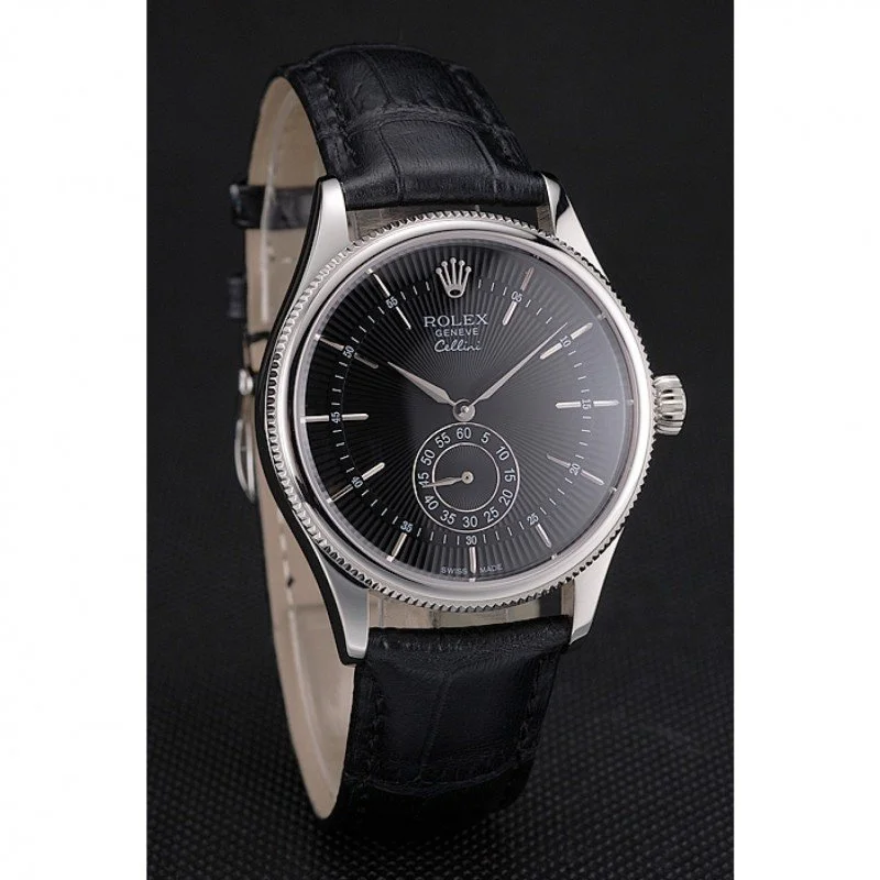 Superclone Rolex Cellini 38mm Black Dial REP016790