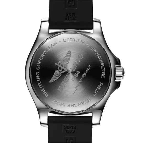 Breitling Superocean Men Automatic Black Rubber Watch A17366021B1S1