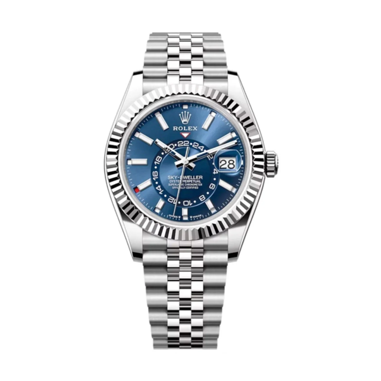 Superclone Rolex Sky-Dweller 42 mm Bright blue Dial 336934 Jubilee