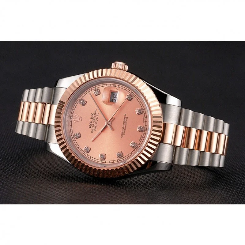 Superclone Rolex Datejust 41mm Rose-Gold Dial REP016816