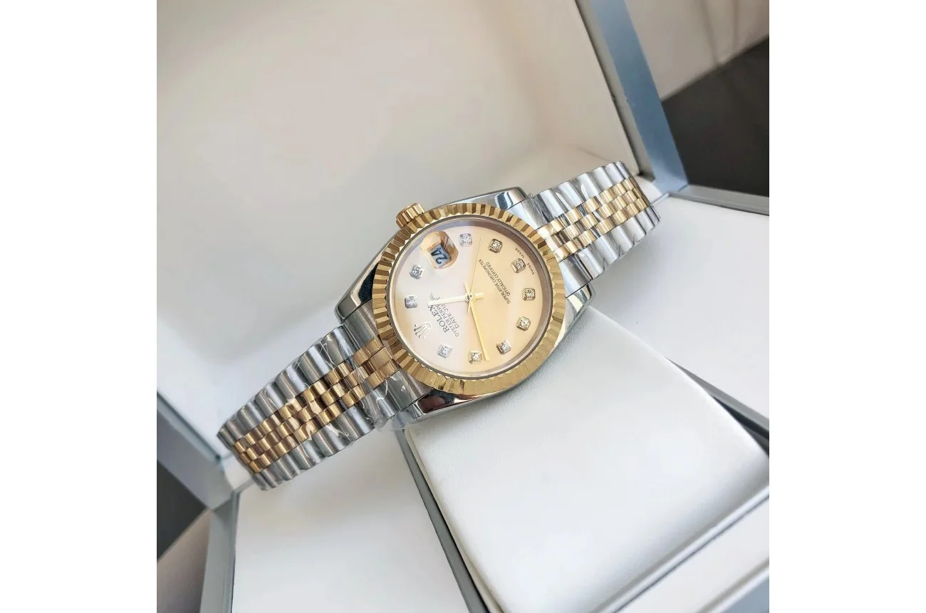 Couple Watches Rolex Datejust 36/28mm RG/SS Jub Gold/Dial