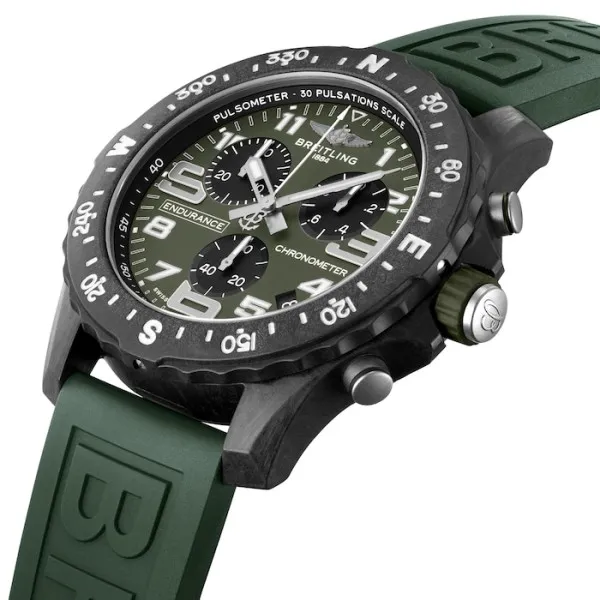 Breitling Endurance Pro Men Quartz Green Rubber Watch X823106B1L1S1