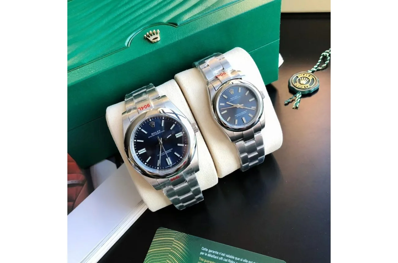 Couple Watches Rolex Oyster Perpetual 31/41mm SS/SS Blue/Stk