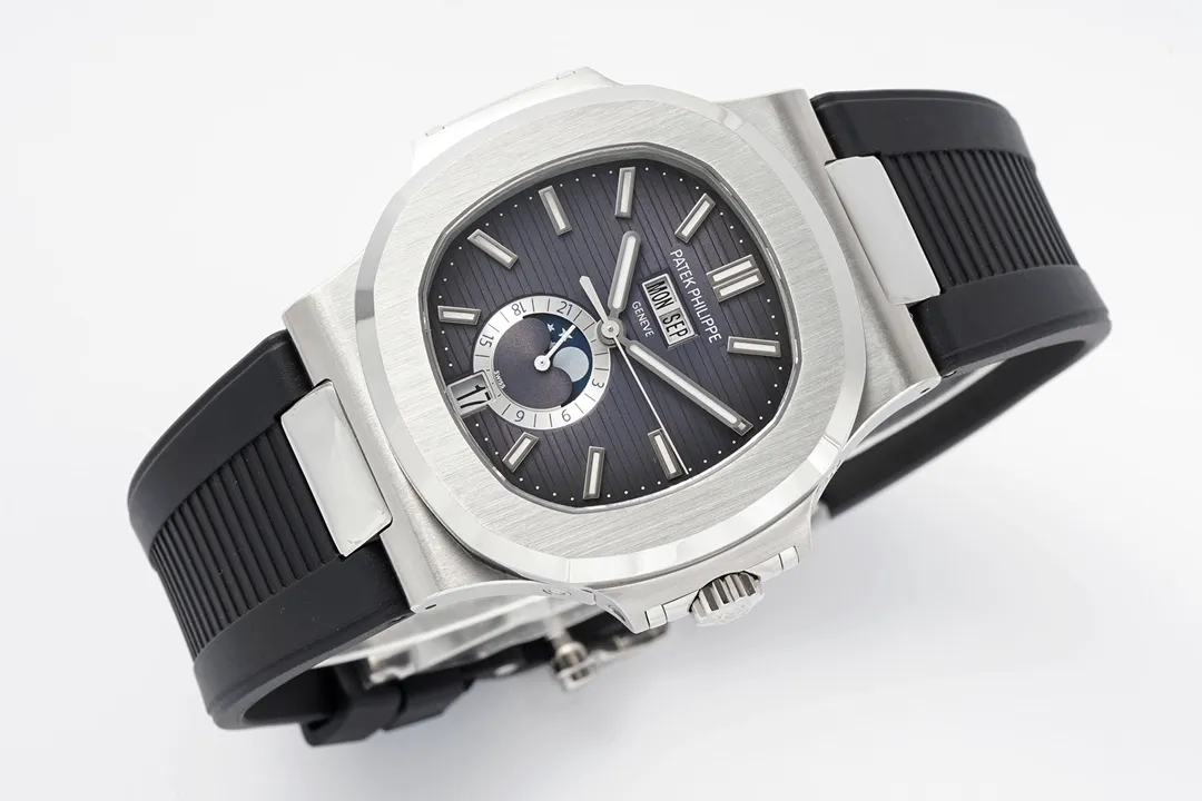 Patek Philippe Nautilus Blue Rubber Strap Watch