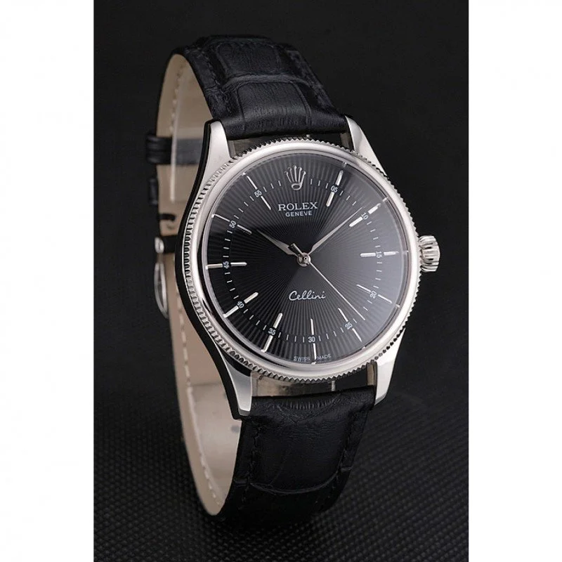 Superclone Rolex Cellini 38mm Black Dial REP016809