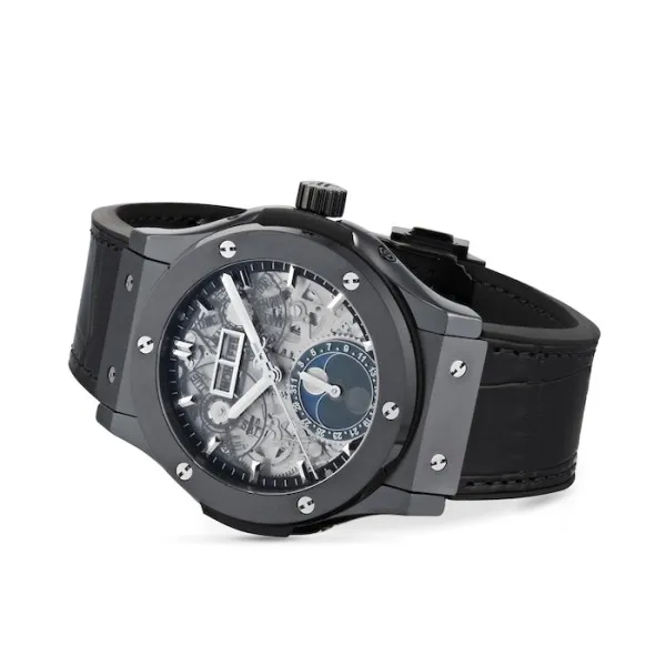 Hublot Classic Fusion Men Automatic Black Alligator Watch 547.CX.0170.LR