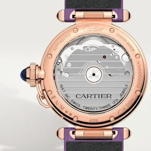 Cartier Pasha de Cartier Women Automatic Silver Alligator Watch WJPA0012