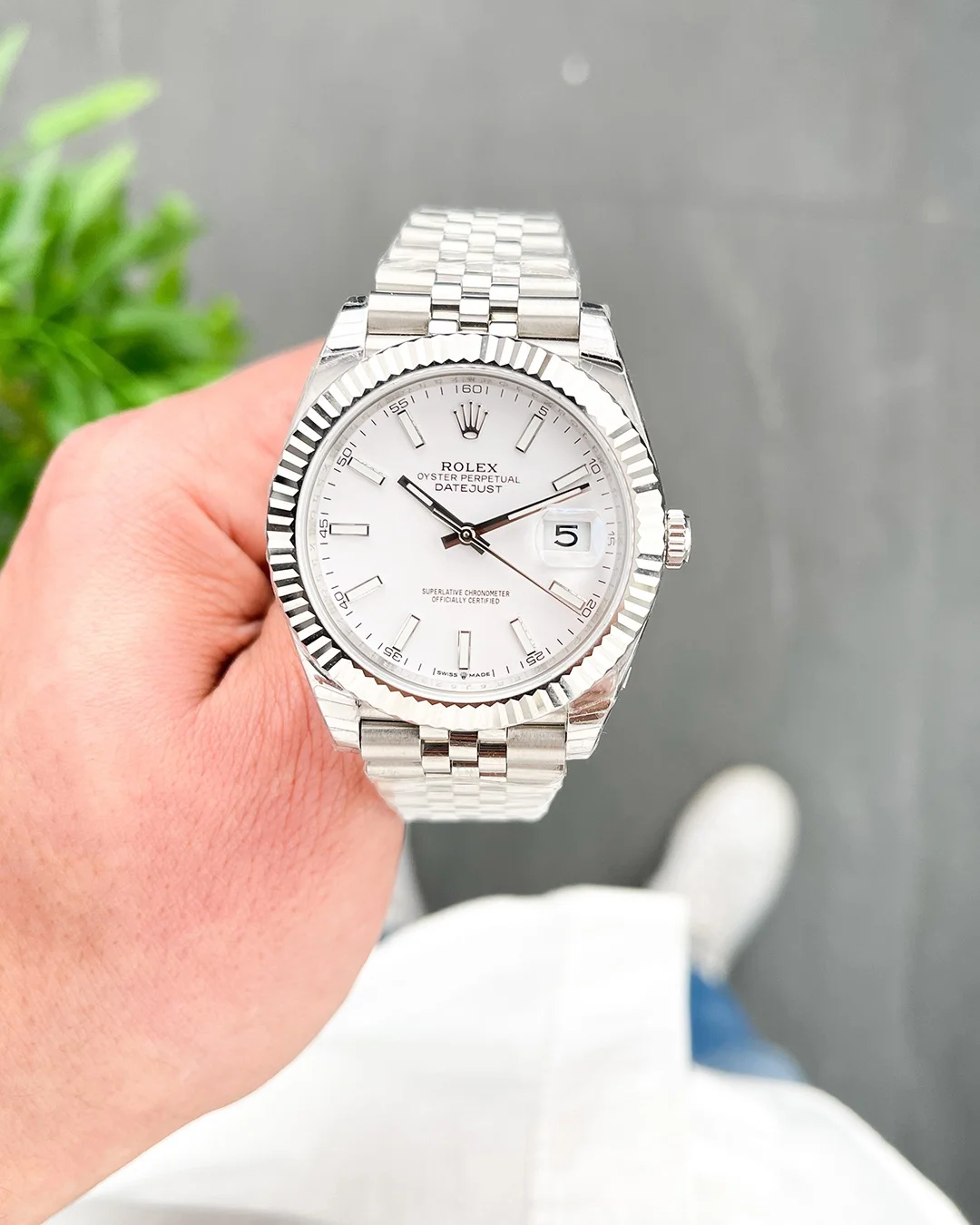 Rolex Datejust 41mm White Dial 126334 Jubilee Flutted